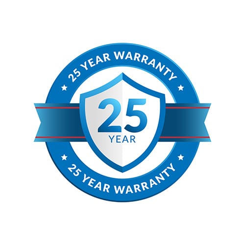 25 year warranty badge