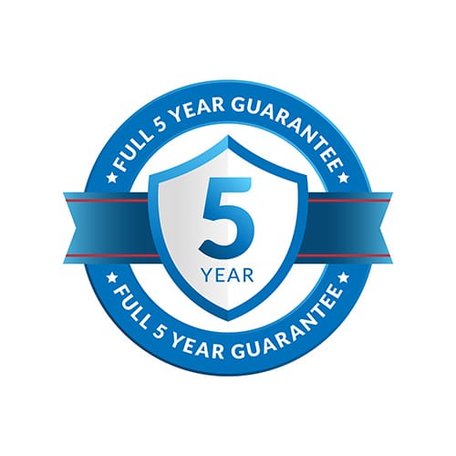 5 year guarantee badge