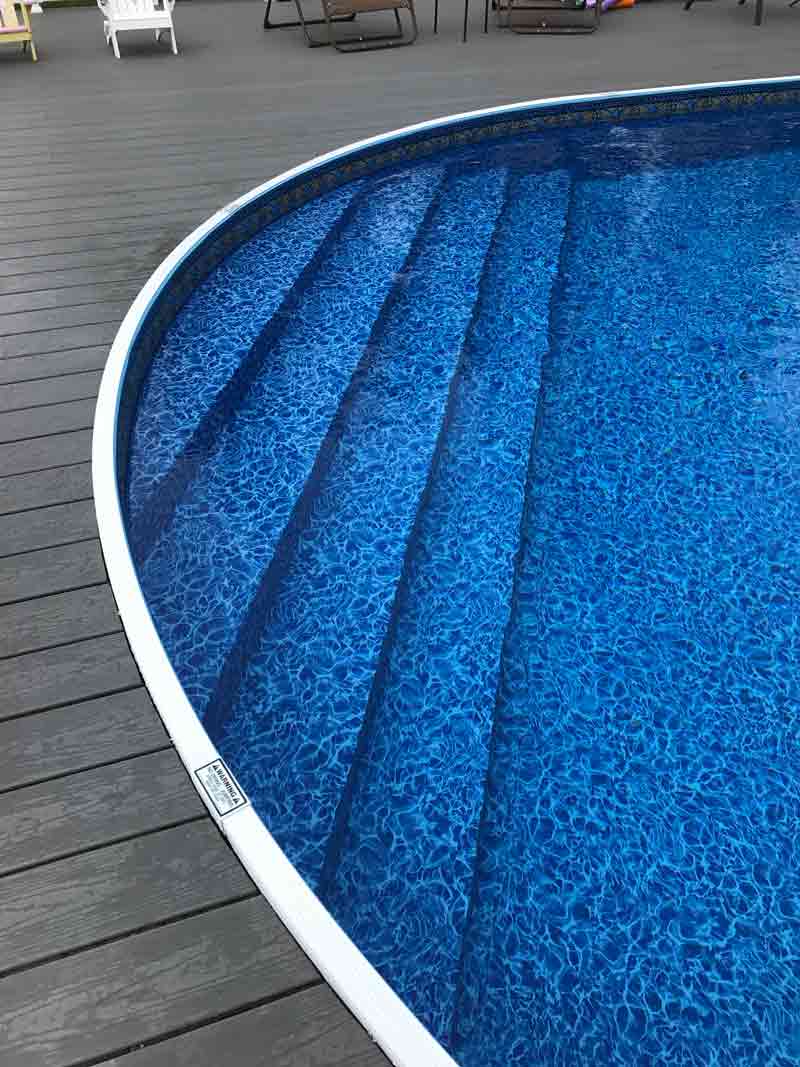 walk in stairs for a swimming pool